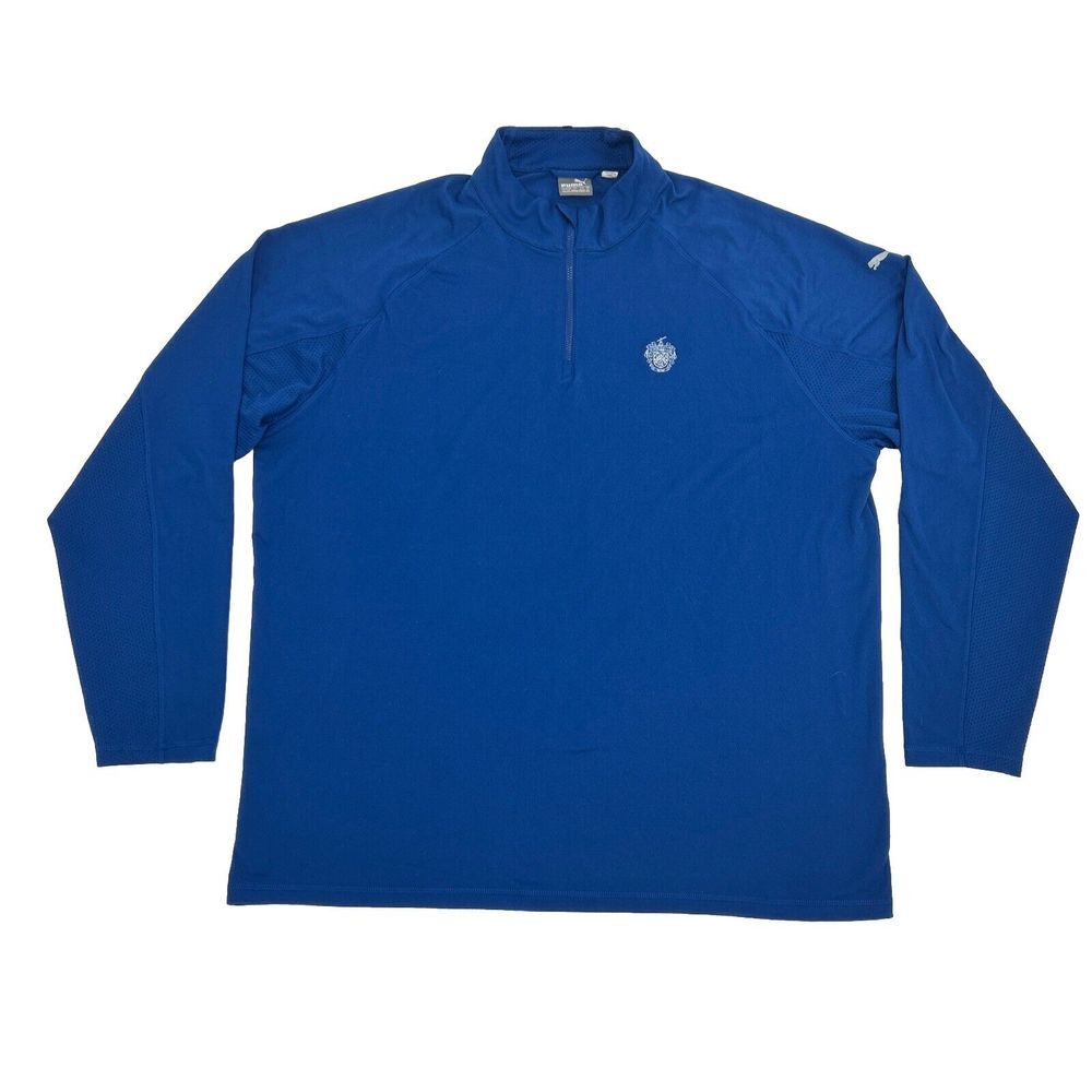 Puma Shirt Men's XL Blue Warm Cell 1/4 Zip Pullover Trump National‎ Golf Club